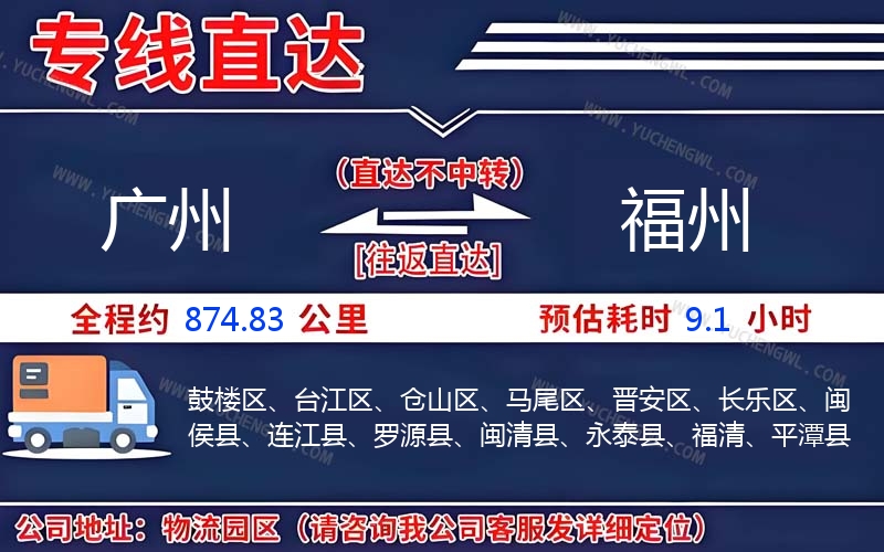 廣州到福州物流公司