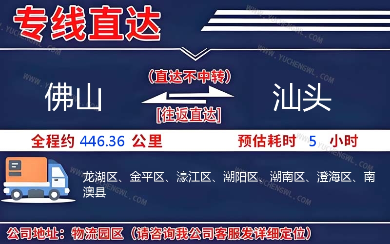 佛山到汕頭物流公司