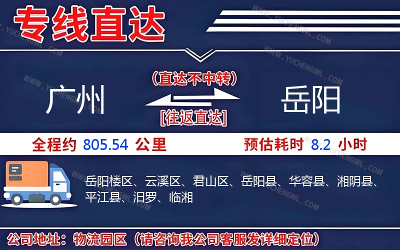廣州到岳陽(yáng)物流公司