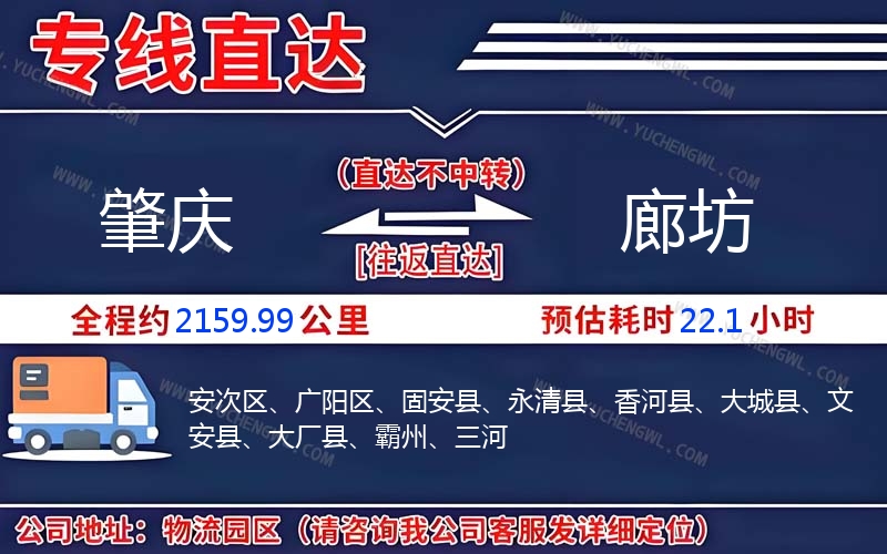 肇慶到廊坊物流公司