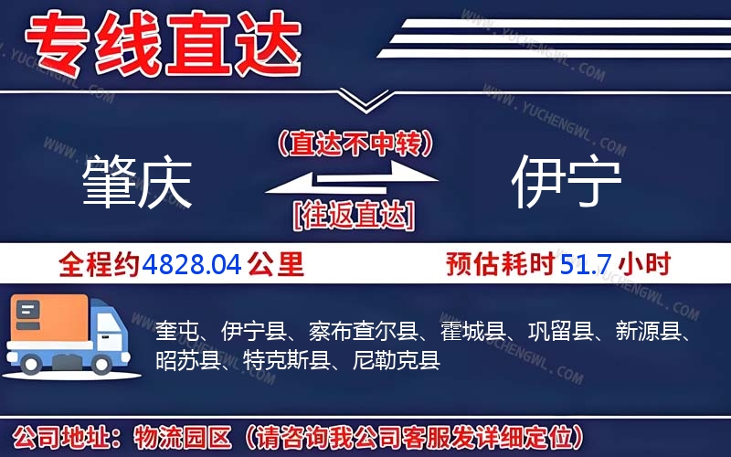 肇慶到伊寧物流公司