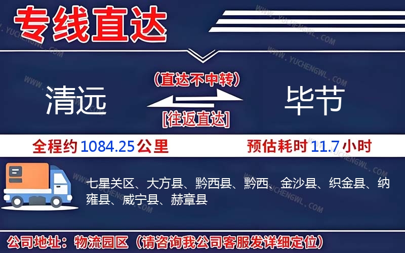 清遠(yuǎn)到畢節(jié)物流公司