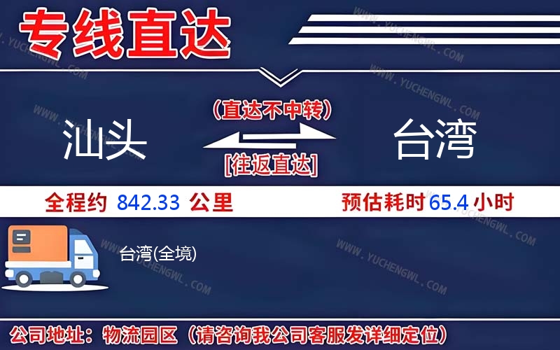 汕頭到臺灣物流公司