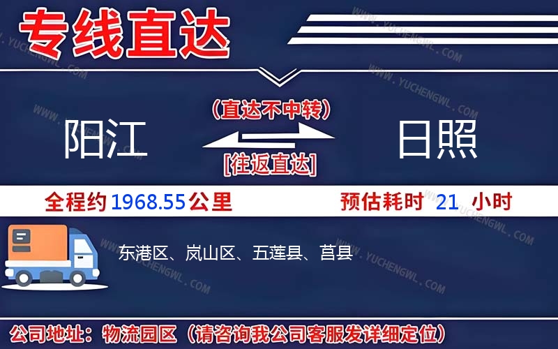 陽(yáng)江到日照物流公司