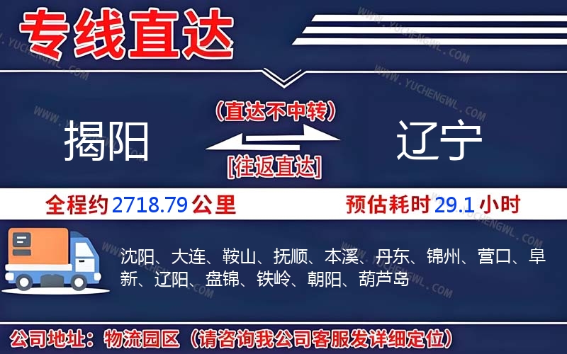 揭陽到遼寧物流公司