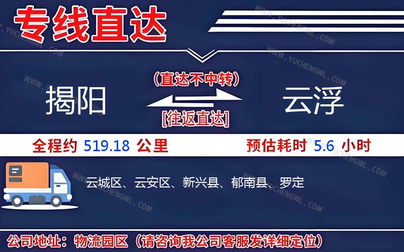 揭陽到云浮物流公司