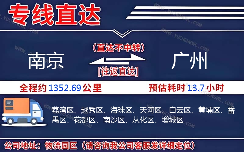 南京到廣州物流公司