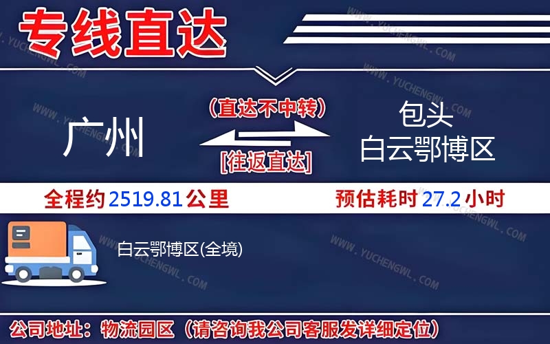 廣州到包頭白云鄂博區物流公司