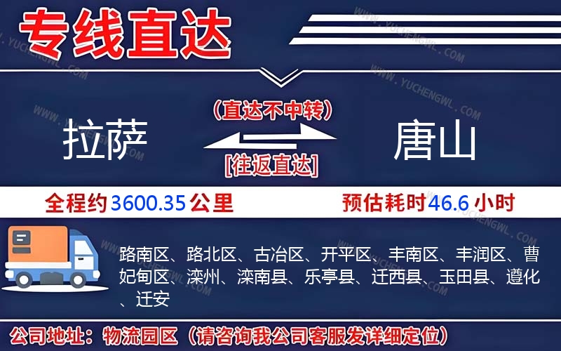 拉薩到唐山物流公司