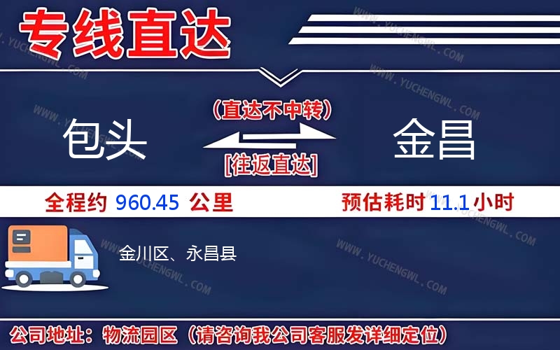 包頭到金昌物流公司