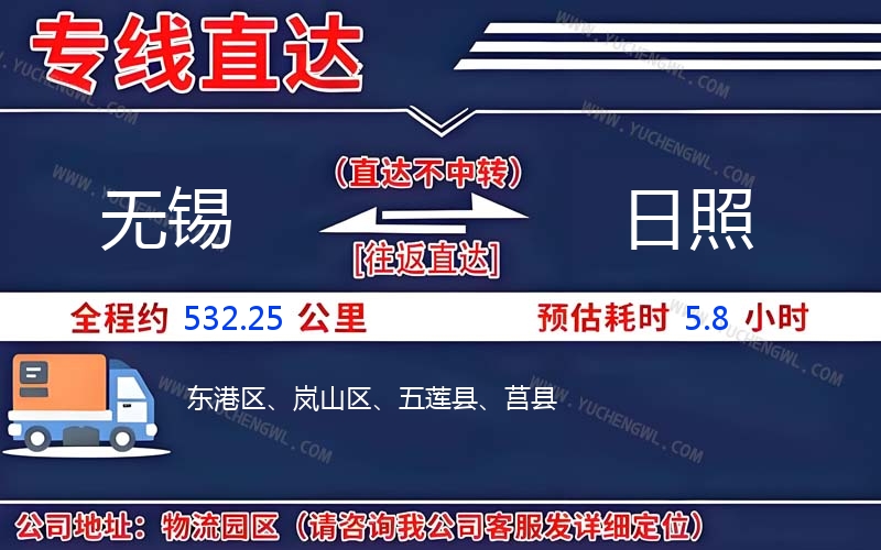 無錫到日照物流公司