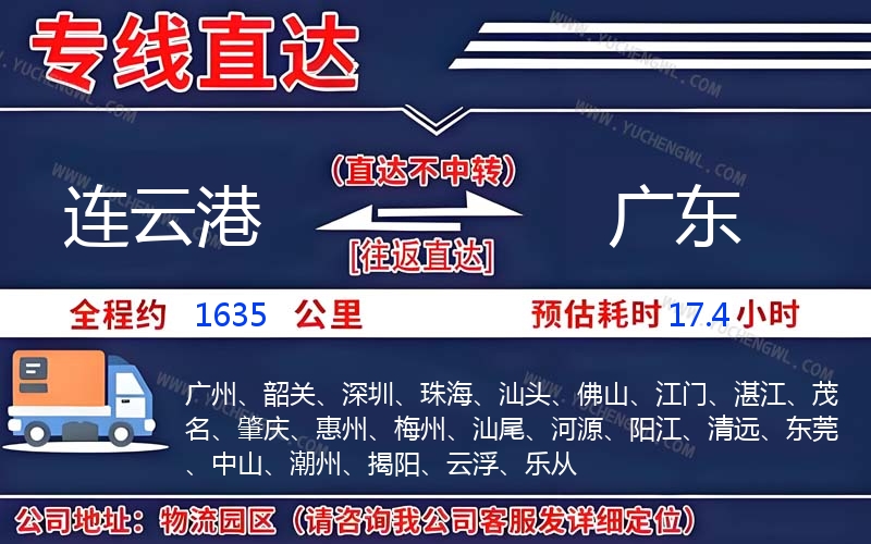 連云港到廣東物流公司