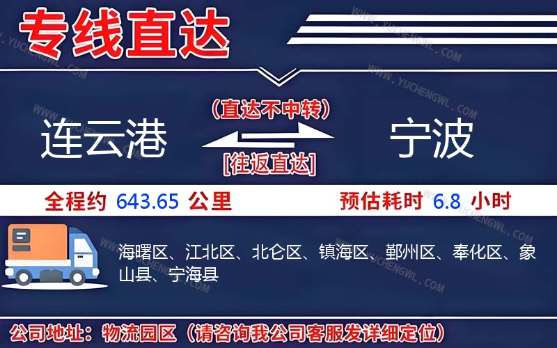 連云港到寧波物流公司