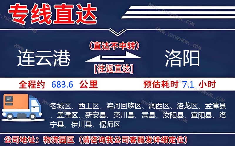 連云港到洛陽物流公司