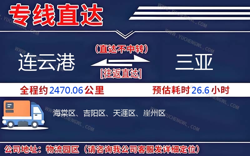 連云港到三亞物流公司