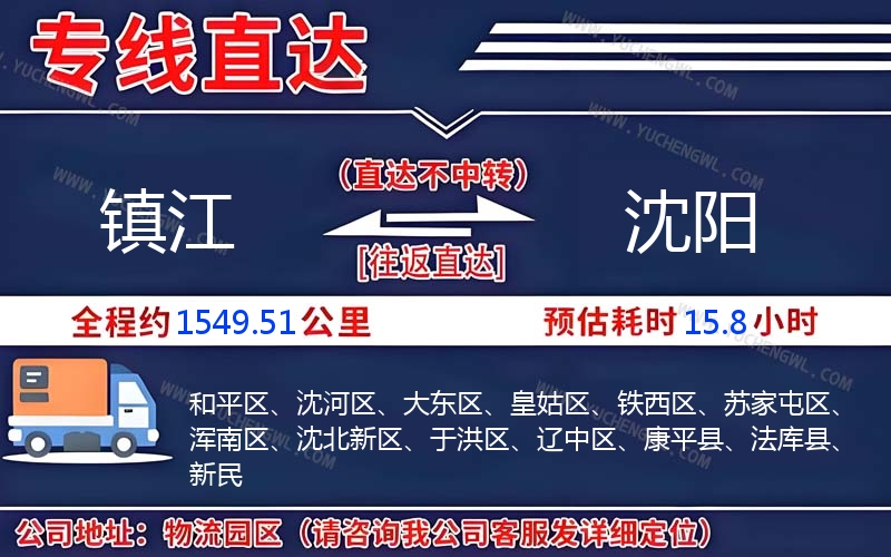 鎮江到沈陽物流公司