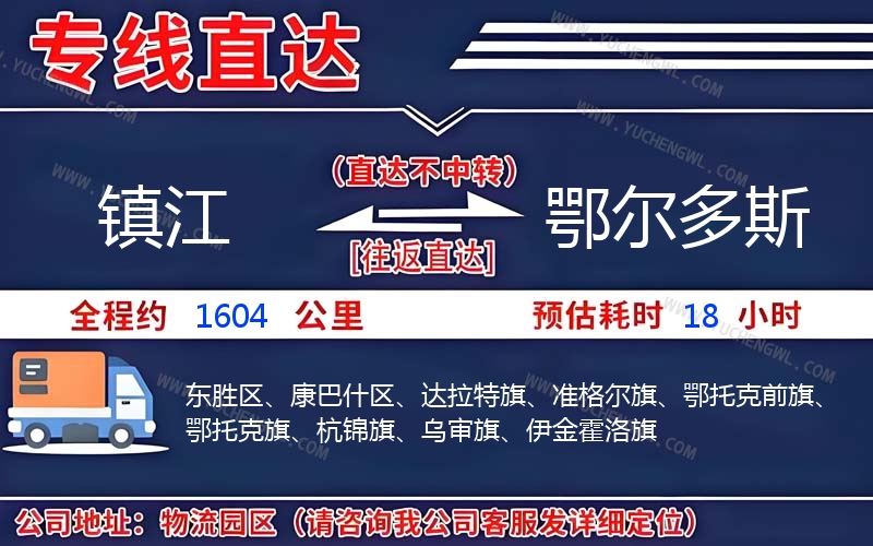 鎮(zhèn)江到鄂爾多斯物流公司