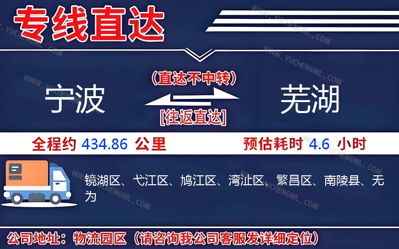 寧波到蕪湖物流公司