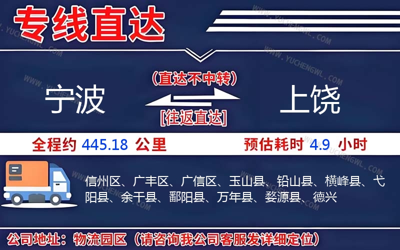 寧波到上饒物流公司