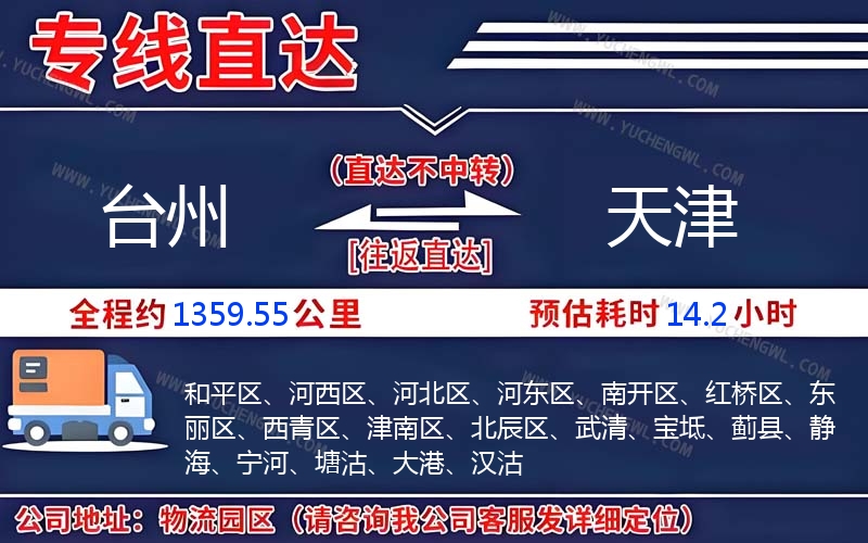 臺(tái)州到天津物流公司
