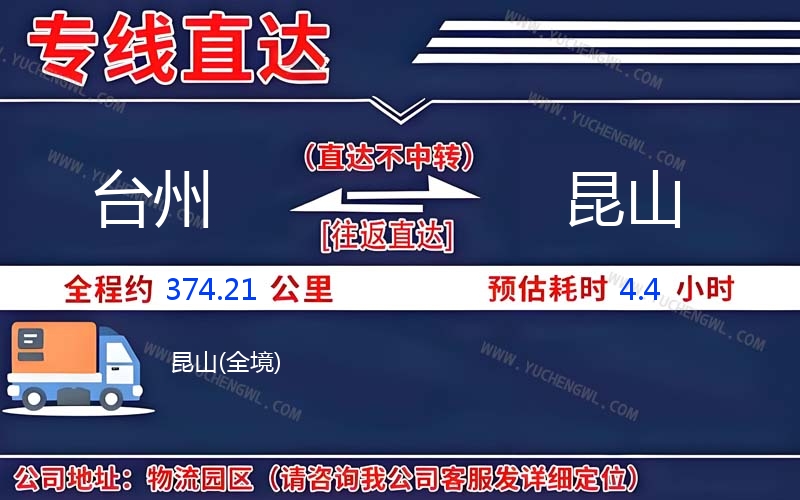 臺州到昆山物流公司